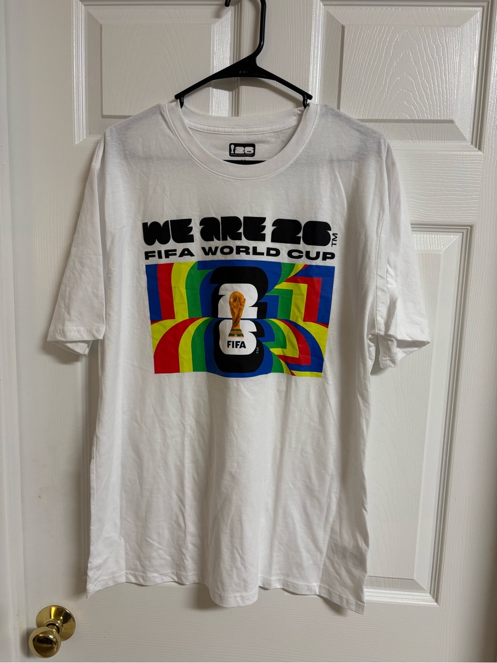 FIFA World Cup 2026 White Pride Graphic Tee Unisex (Large) New